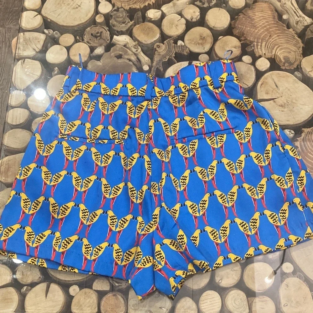 Blue Parrot Print Women's shorts